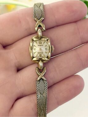 Antique Gruen 10K Gold Filled Mechanical Elegant Swiss Cocktail Watch WORKS!!
